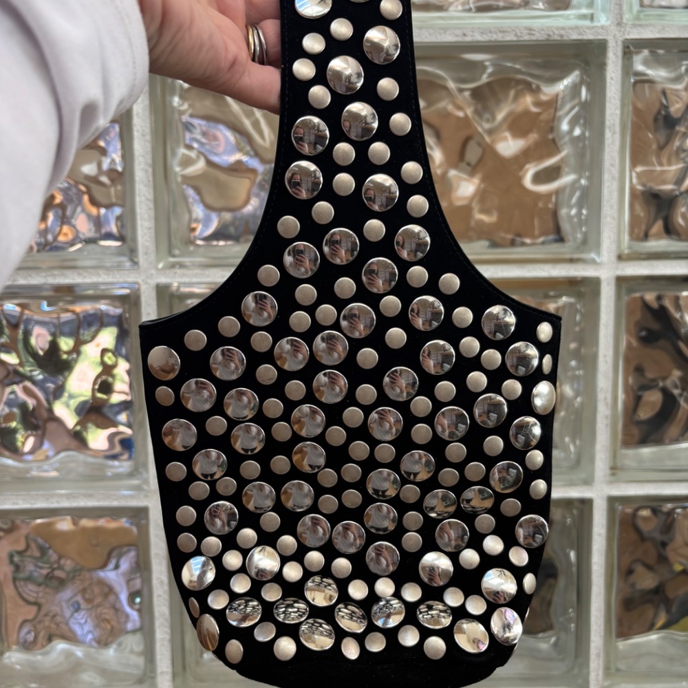 Khaite Livia small studded suede tote - Picture 3 of 5